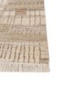 manifest beige and brown afghan wool hand knotted Rug - Corner