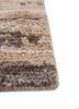 entropy beige and brown wool hand knotted Rug - Corner