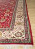 aalam red and orange wool hand knotted Rug - Corner