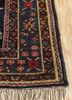 aalam blue wool hand knotted Rug - Corner aalam blue wool hand knotted Rug - Corner