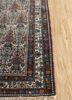 aalam blue wool hand knotted Rug - Corner