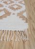 bedouin beige and brown jute and hemp flat weaves Rug - Corner