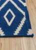 bedouin blue wool flat weaves Rug - Corner bedouin blue wool flat weaves Rug - Corner