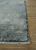 azalea blue bamboo silk hand knotted Rug - Corner