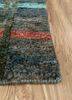 hula blue jute and hemp hand knotted Rug - Corner