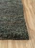 hula grey and black jute and hemp hand knotted Rug - Corner