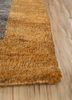 hula beige and brown jute and hemp hand knotted Rug - Corner