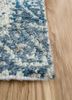 nuray blue polyester hand knotted Rug - Corner