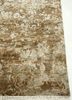 far east beige and brown wool and silk hand knotted Rug - Corner far east beige and brown wool and silk hand knotted Rug - Corner