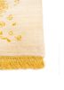 far east ivory wool and silk hand knotted Rug - Corner