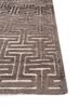 thyme grey and black wool and bamboo silk hand knotted Rug - Corner
