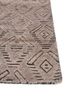 manifest beige and brown wool and bamboo silk hand knotted Rug - Corner