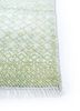 kairos green wool hand knotted Rug - Corner