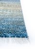 kairos blue wool hand knotted Rug - Corner