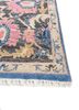 savana blue wool hand knotted Rug - Corner