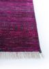 kairos pink and purple wool and silk hand knotted Rug - Corner