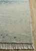 entropy blue wool and silk hand knotted Rug - Corner entropy blue wool and silk hand knotted Rug - Corner