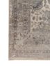 far east grey and black wool and silk hand knotted Rug - Corner