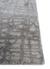 free verse by kavi grey and black wool hand knotted Rug - Corner