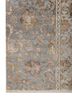 far east grey and black wool and silk hand knotted Rug - Corner