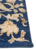aurora blue wool and silk hand knotted Rug - Corner