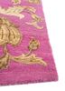 aurora pink and purple wool and silk hand knotted Rug - Corner