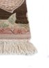 inde rose beige and brown wool and silk hand knotted Rug - Corner inde rose beige and brown wool and silk hand knotted Rug - Corner