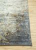 far east blue wool and silk hand knotted Rug - Corner far east blue wool and silk hand knotted Rug - Corner