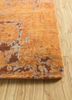 pansy red and orange wool hand knotted Rug - Corner