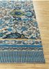 far east ivory wool hand knotted Rug - Corner