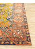 far east gold wool hand knotted Rug - Corner