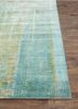 unstring by kavi blue wool and bamboo silk hand knotted Rug - Corner unstring by kavi blue wool and bamboo silk hand knotted Rug - Corner