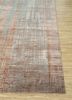unstring by kavi grey and black wool and bamboo silk hand knotted Rug - Corner
