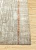 unstring by kavi beige and brown wool and bamboo silk hand knotted Rug - Corner