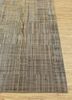 unstring by kavi beige and brown wool and bamboo silk hand knotted Rug - Corner