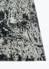 unstring by kavi grey and black wool and bamboo silk hand knotted Rug - Corner
