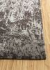 unstring by kavi grey and black wool and bamboo silk hand knotted Rug - Corner