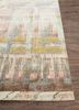 unstring by kavi beige and brown wool and bamboo silk hand knotted Rug - Corner