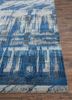 unstring by kavi blue wool and bamboo silk hand knotted Rug - Corner unstring by kavi blue wool and bamboo silk hand knotted Rug - Corner
