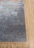 entropy beige and brown wool and bamboo silk hand knotted Rug - Corner