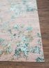 unstring by kavi pink and purple wool and bamboo silk hand knotted Rug - Corner