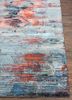 unstring by kavi blue wool and bamboo silk hand knotted Rug - Corner unstring by kavi blue wool and bamboo silk hand knotted Rug - Corner