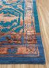 viscaya blue wool and bamboo silk hand knotted Rug - Corner