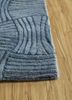 pathways blue wool hand tufted Rug - Corner pathways blue wool hand tufted Rug - Corner