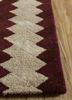 pathways beige and brown wool hand tufted Rug - Corner pathways beige and brown wool hand tufted Rug - Corner