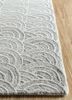 pathways grey and black wool and viscose hand tufted Rug - Corner