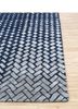 contour grey and black wool and viscose hand tufted Rug - Corner
