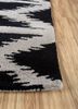 contour grey and black wool and viscose hand tufted Rug - Corner