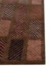 linear red and orange wool hand tufted Rug - Corner