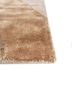 linear beige and brown wool and viscose hand tufted Rug - Corner